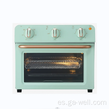 Horno de freidora de aire mecánico verde cremoso 22l